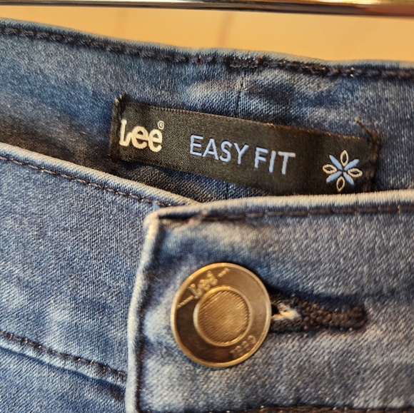 Ee Easy Fit High Rise Stretch Blue Jeans Size 14 Petites - Picture 3 of 7